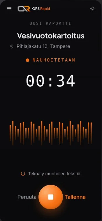 OPS Rapid: sanelu käynnissä, tekoäly muotoilee tekstiä